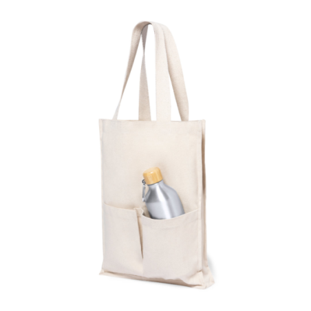 Tote bag personnalisable avec poches 100% coton 310 g/m2 Trokal