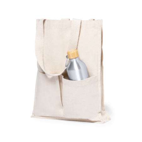 Tote bag personnalisable avec poches 100% coton 310 g/m2 Trokal