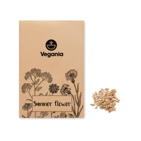 Sachet personnalisable en papier kraft avec graines de fleurs sauvage