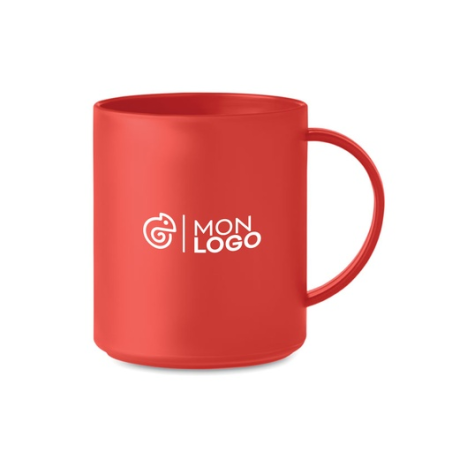 mug personnalisable réutilisable en PP 300 ml.