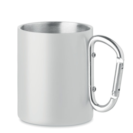 Mug mousqueton personnalisé en inox 300ml - AROM