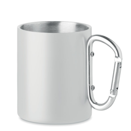 Mug mousqueton personnalisé en inox 300ml - AROM