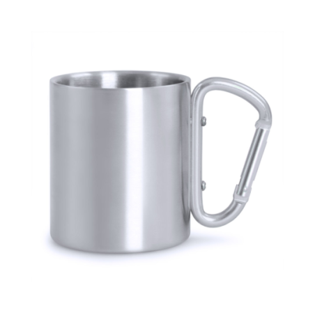 Mug mousqueton publicitaire en inox 210ml - Bastic