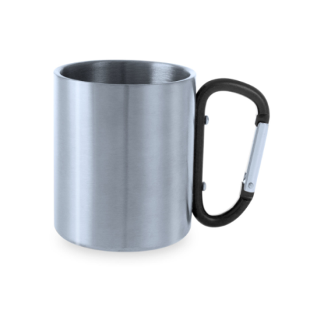 Mug mousqueton publicitaire en inox 210ml - Bastic