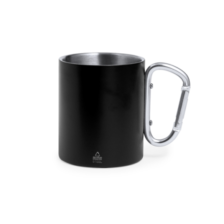 Mug mousqueton coloré personnalisé en inox 300ml - Lecrer