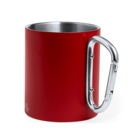 Mug mousqueton coloré personnalisé en inox 300ml - Lecrer