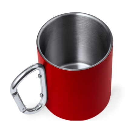 Mug mousqueton coloré personnalisé en inox 300ml - Lecrer