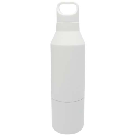 Thermos personnalisable Odessy de 600 ml en acier inoxydable recyclé RCS avec gobelet de 300 ml