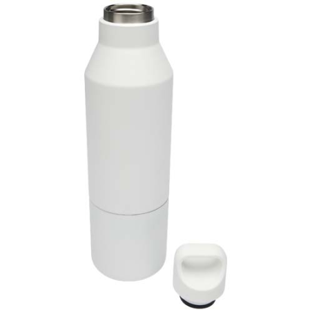 Thermos personnalisable Odessy de 600 ml en acier inoxydable recyclé RCS avec gobelet de 300 ml