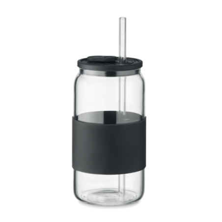 Tumbler personnalisé et sa paille en verre 550ml - SLURP