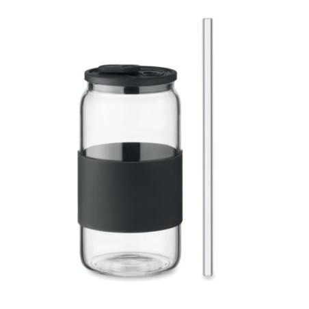 Tumbler personnalisé et sa paille en verre 550ml - SLURP