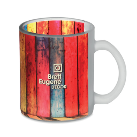 Mug en verre publicitaire dépoli pour sublimation 300ml