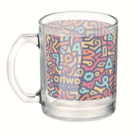 Mug en verre publicitaire avec sublimation 300ml